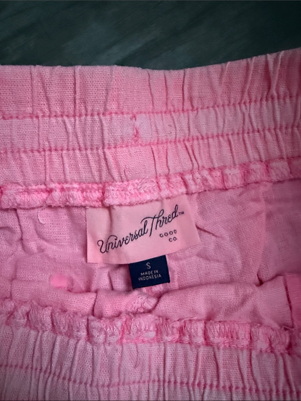Universal Thread Pink Linen-Blend Drawstring shorts - Picture 2 of 5
